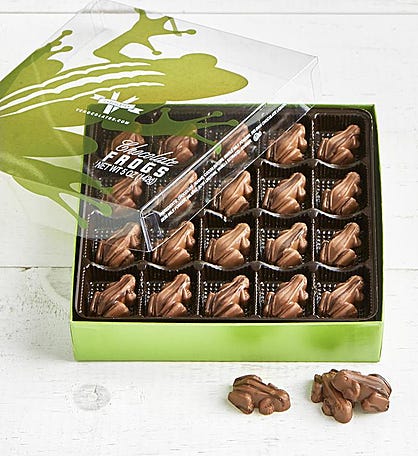 V Chocolate Milk & Dark Chocolate Frogs 40pc Box